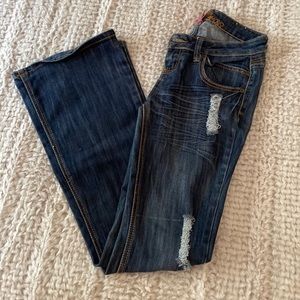 Distressed jeans